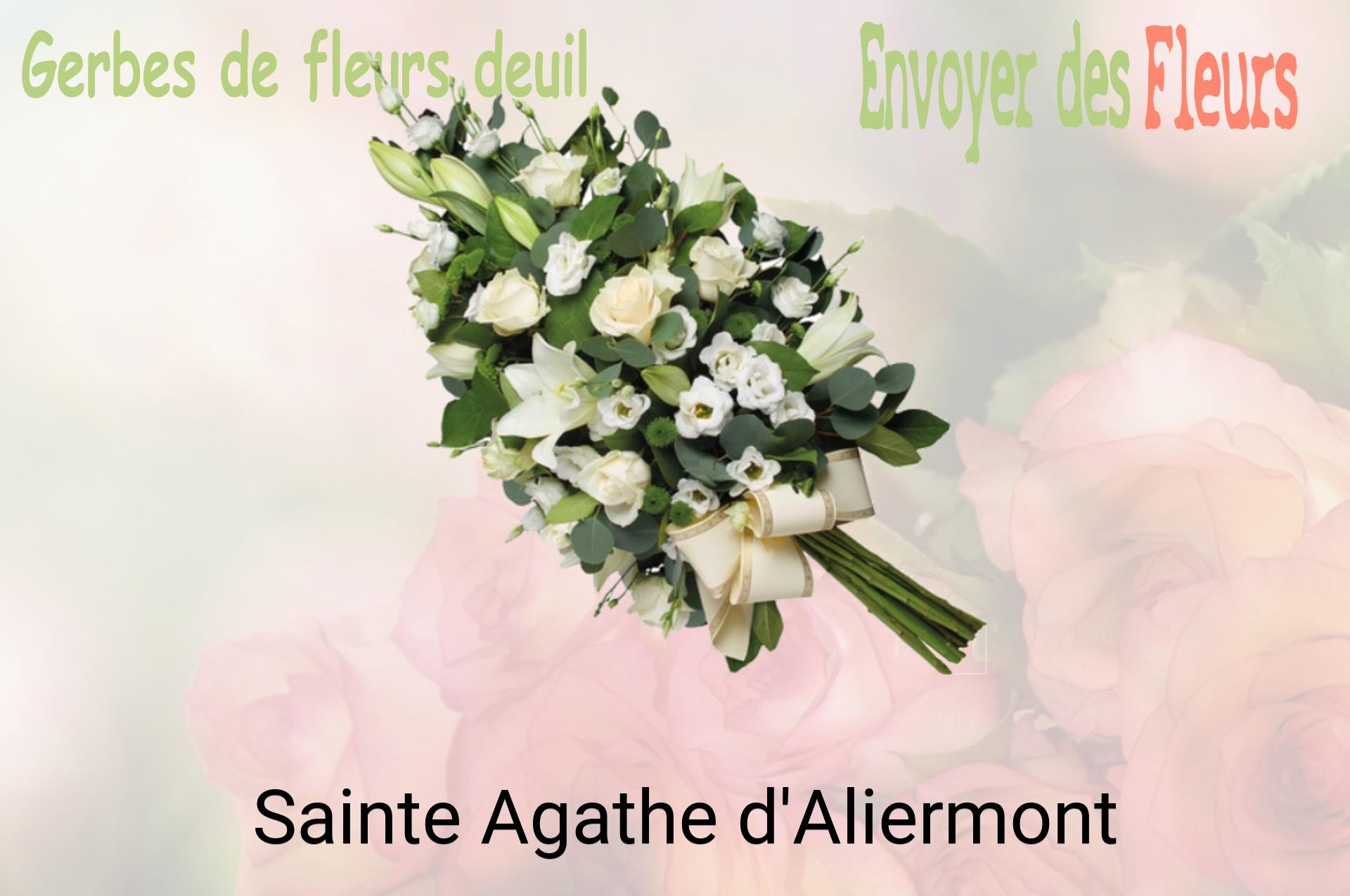 Gerbe de fleurs de deuil livrée à Sainte-Agathe-d'Aliermont